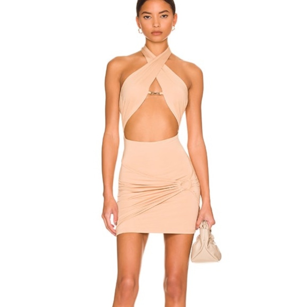michelle wrap mini dress
